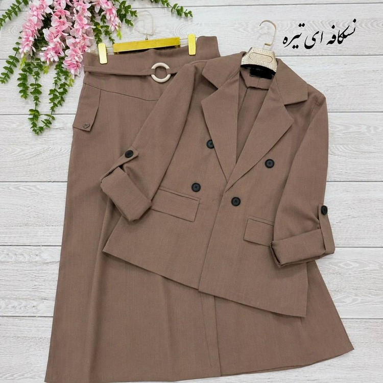 کت و شلوار لینن مدل نیکی تا سایز ۴۸