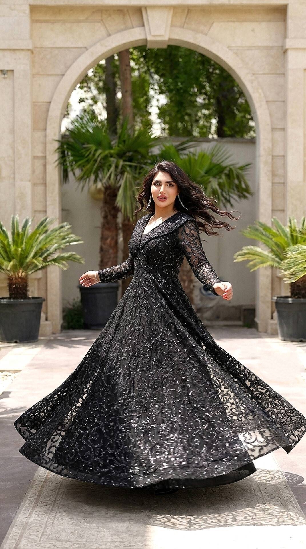 پیراهن مجلسی مزونی مدل سایه تا سایز 52
