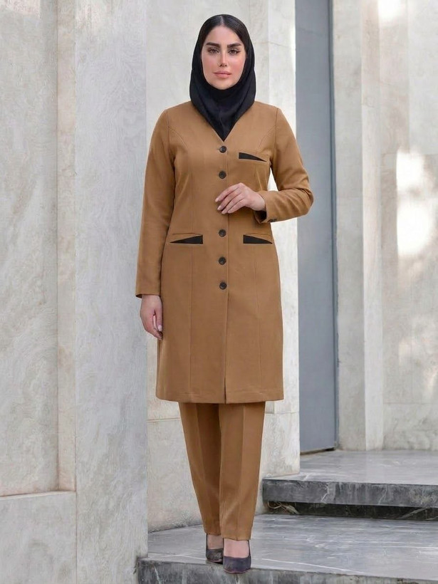 مانتو شلوار اداری سوپر مازراتی اعلا مدل تینا تا سایز ۵۲