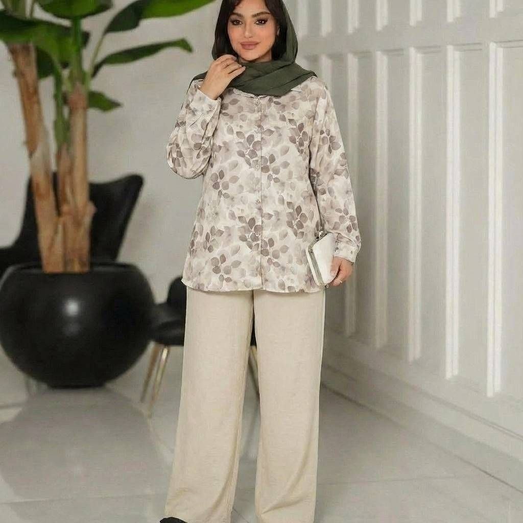 شومیز شلوار شانتون مدل ونوس تا سایز 46