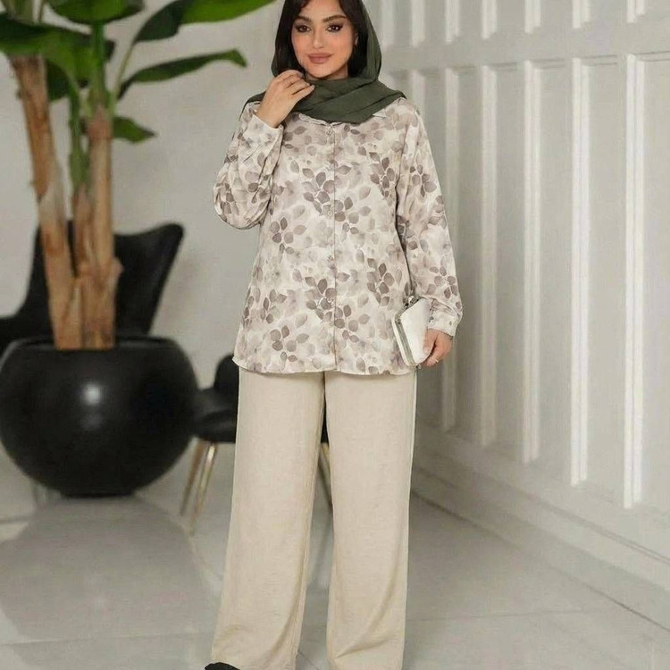 شومیز شلوار شانتون مدل ونوس تا سایز 46