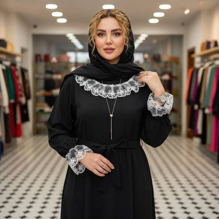 پیراهن عبایی الیزه با کیفیت مدل محبوبه تا سایز ۵۰